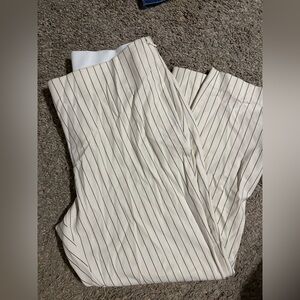 A New Day Cream and Black Striped Trousers